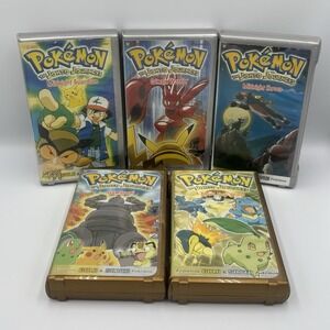 Pokémon The Johto Journeys VHS Lot of 5 Midnight Guardian, Team Green and more!
